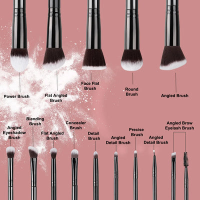 BelleBrush™ 14-Piece Luxe Makeup Brush Set